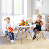 NNECW Modern Style 3-Piece Kids Table and 2 Chairs Set for Toddler Children