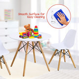 NNECW Modern Style 3-Piece Kids Table and 2 Chairs Set for Toddler Children