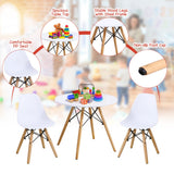 NNECW Modern Style 3-Piece Kids Table and 2 Chairs Set for Toddler Children