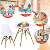 NNECW Modern Style 3-Piece Kids Table and 2 Chairs Set for Toddler Children