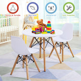 NNECW Modern Style 3-Piece Kids Table and 2 Chairs Set for Toddler Children