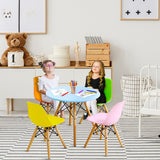 NNECW 5-Piece Kids Table and 4 Chairs Set for Learning &amp Activity &amp Play-Colorful
