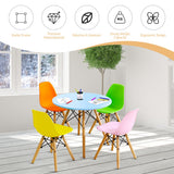 NNECW 5-Piece Kids Table and 4 Chairs Set for Learning &amp Activity &amp Play-Colorful