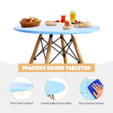 NNECW 5-Piece Kids Table and 4 Chairs Set for Learning &amp Activity &amp Play-Colorful