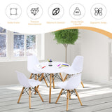 NNECW 5-Piece Kids Table and 4 Chairs Set for Learning &amp Activity &amp Play-White