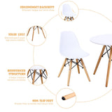 NNECW 5-Piece Kids Table and 4 Chairs Set for Learning &amp Activity &amp Play-White