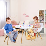 NNECW 3-Piece Kids Table and 2 Chairs Set for Learning & Activity & Dining