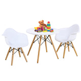 NNECW 3-Piece Kids Table and 2 Chairs Set for Learning & Activity & Dining