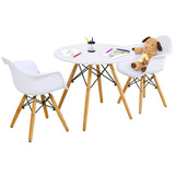 NNECW 3-Piece Kids Table and 2 Chairs Set for Learning & Activity & Dining