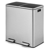 NNECW 60L Step Trash Garbage Can with Plastic Inner Buckets for Home