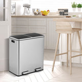 NNECW 60L Step Trash Garbage Can with Plastic Inner Buckets for Home