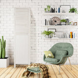 NNECW Portable 4 Panel Folding Wooden Room Divider for Home &amp Office-White