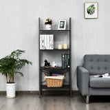 NNECW 4-Tier Ladder Bookshel with No-Shaking Construction for Office
