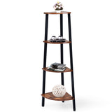 NNECW 4-Tier Corner Shelf with No-Shaking Structure for Office-Coffee