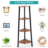 NNECW 4-Tier Corner Shelf with No-Shaking Structure for Office-Coffee