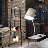 NNECW 4-Tier Corner Shelf with No-Shaking Structure for Office-Coffee