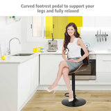 NNECW 2 PCS PU Leather Adjustable Bar Stools with 360 Degree Swivel Seat for Kitchen