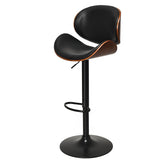 NNECW 2 PCS PU Leather Adjustable Bar Stools with 360 Degree Swivel Seat for Kitchen