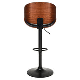 NNECW 2 PCS PU Leather Adjustable Bar Stools with 360 Degree Swivel Seat for Kitchen