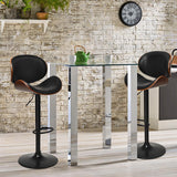 NNECW 2 PCS PU Leather Adjustable Bar Stools with 360 Degree Swivel Seat for Kitchen