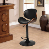 NNECW 2 PCS PU Leather Adjustable Bar Stools with 360 Degree Swivel Seat for Kitchen