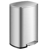 NNECW 13.2 gallon stainless steel trash can with Removable Inner Bucket for Home Use