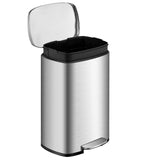NNECW 13.2 gallon stainless steel trash can with Removable Inner Bucket for Home Use