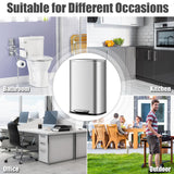 NNECW 13.2 gallon stainless steel trash can with Removable Inner Bucket for Home Use