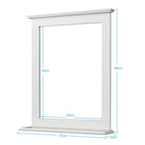 NNECW Modern Wall-mounted Rectangular Bathroom Mirror with Storage Shelf