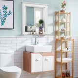 NNECW Modern Wall-mounted Rectangular Bathroom Mirror with Storage Shelf