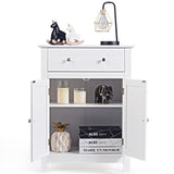 NNECW Cabinet with Drawer and Adjustable Shelf for Bathroom/Living Room