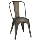 NNECW Set of 4 Industrial Metal Dining Chairs for Home and Office