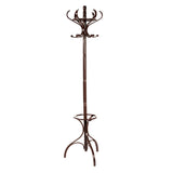 NNECW Practical Birch Coat Stand with 360 Rotating Top Tier for Jacket Red-Brown