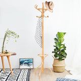 NNECW Practical Birch Coat Stand with 360Rotating Top Tier for Hat &amp Jacket Oak