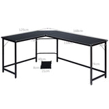 NNECW L-Shaped Corner Computer Desk with CPU Stand for Home and Office-Black