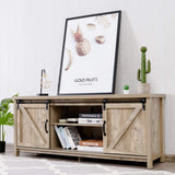 NNECW Wooden TV Stand for 65€� Television with 2 Cabinets