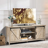 NNECW Wooden TV Stand for 65€� Television with 2 Cabinets