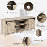NNECW Wooden TV Stand for 65€� Television with 2 Cabinets