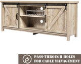 NNECW Wooden TV Stand for 65€� Television with 2 Cabinets