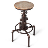 NNECW Industrial Bar Stool with Adjustable Height for Restaurant/ Cafe/ Pub