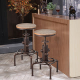 NNECW Industrial Bar Stool with Adjustable Height for Restaurant/ Cafe/ Pub