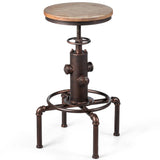 NNECW Industrial Bar Stool with Adjustable Height for Restaurant/ Cafe/ Pub