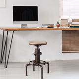 NNECW Industrial Bar Stool with Adjustable Height for Restaurant/ Cafe/ Pub