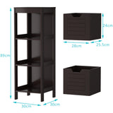 NNECW Multifunctional Wooden Storage Rack for Home/Office/Bathroom-Coffee