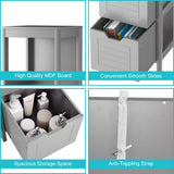 NNECW Multifunctional Wooden Storage Rack for Home/Office/Bathroom-Gray