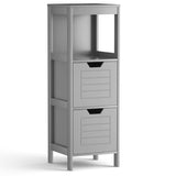 NNECW Multifunctional Wooden Storage Rack for Home/Office/Bathroom-Gray