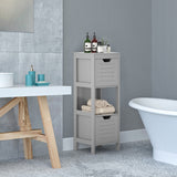 NNECW Multifunctional Wooden Storage Rack for Home/Office/Bathroom-Gray