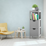 NNECW Multifunctional Wooden Storage Rack for Home/Office/Bathroom-Gray