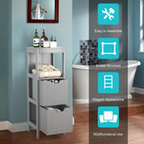 NNECW Multifunctional Wooden Storage Rack for Home/Office/Bathroom-Gray