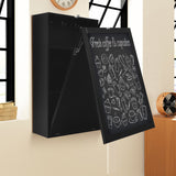 NNECW Fold Out Convertible Desk with  Blackboard for Office-Black
